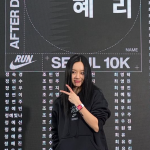 “After completing the 10K race, Hyeri shares heartfelt thoughts: ‘JUST DO IT’… ‘A moment of unforgettable solidarity in a lifetime.'”